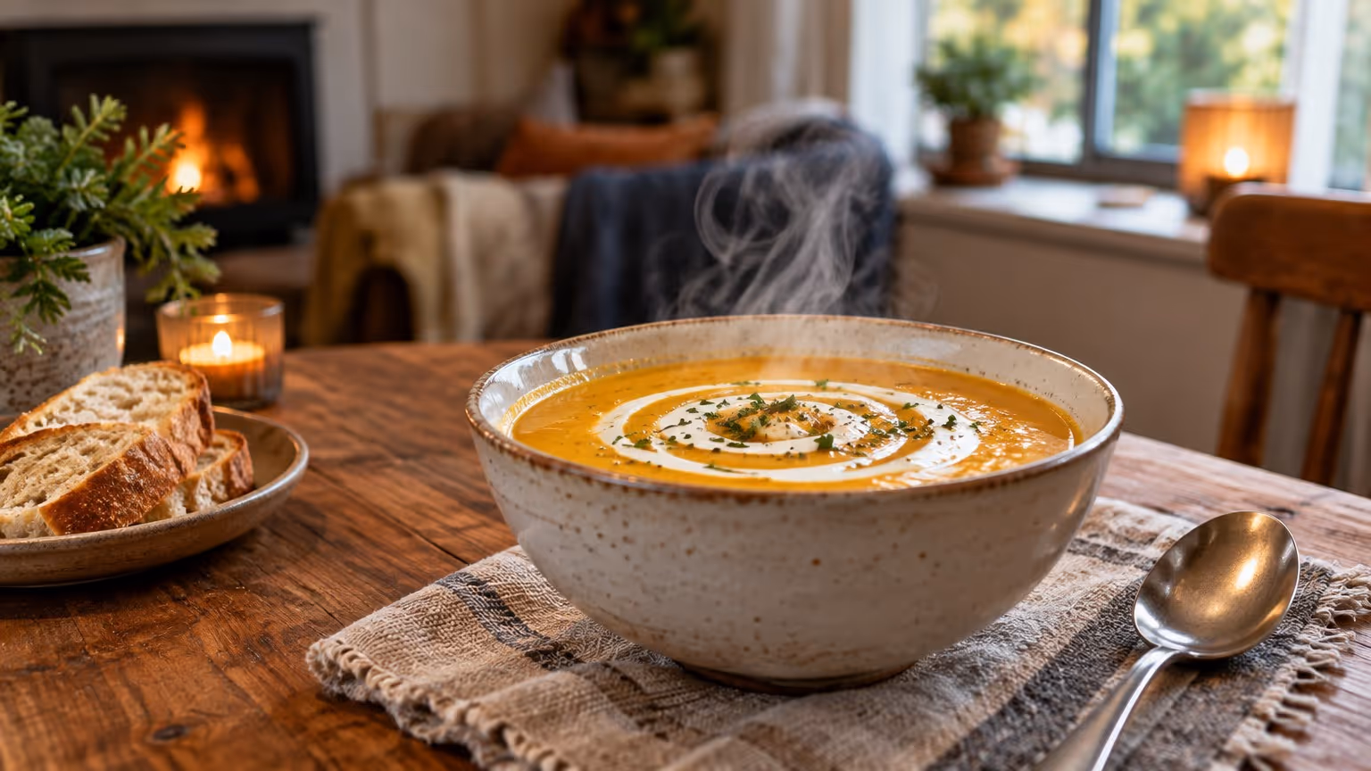 Sopa cremosa pronta em menos de 30 minutos