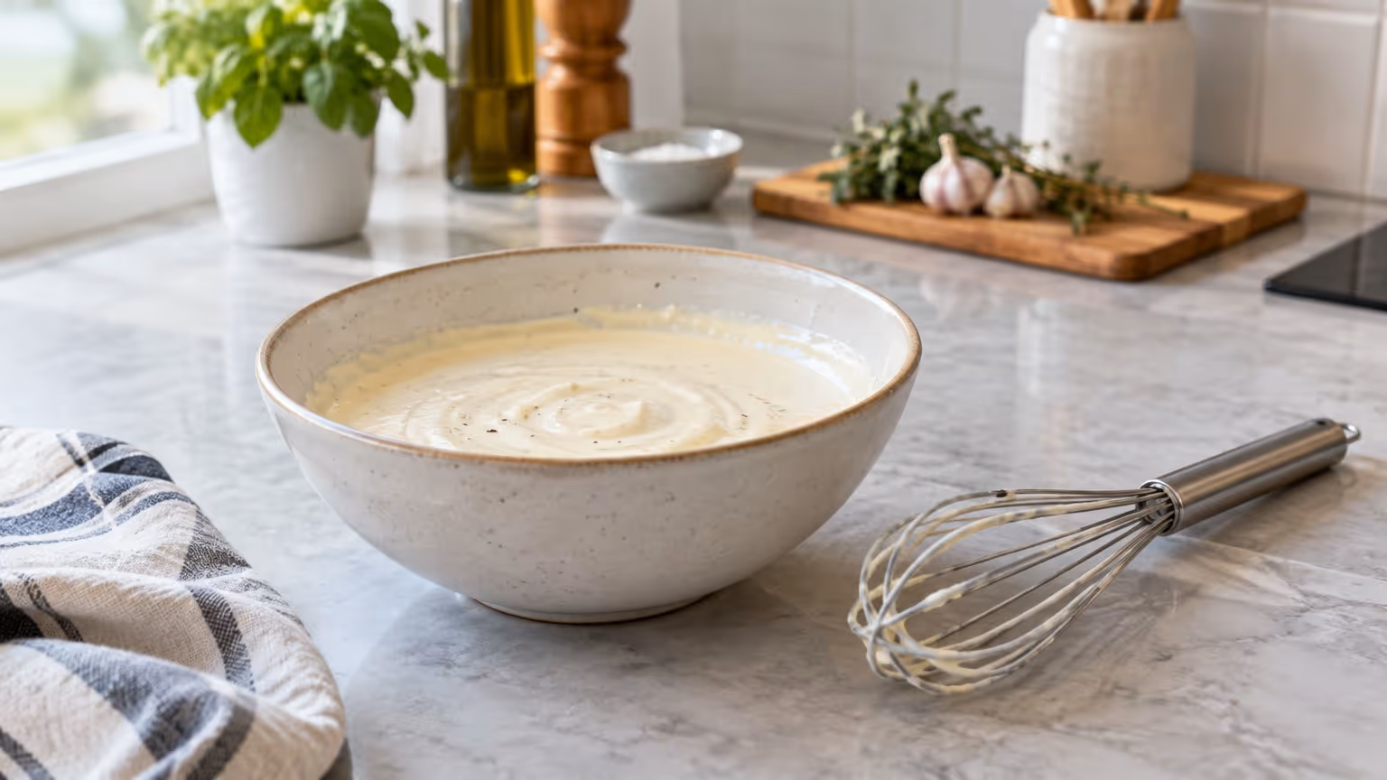Molho branco cremoso sem empelotar