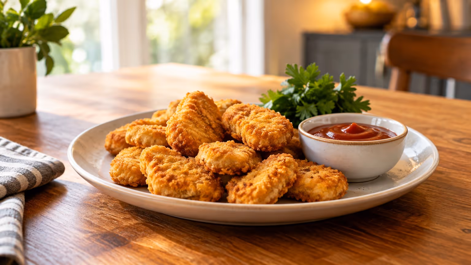 Nuggets caseiros mais saudáveis que os industrializados