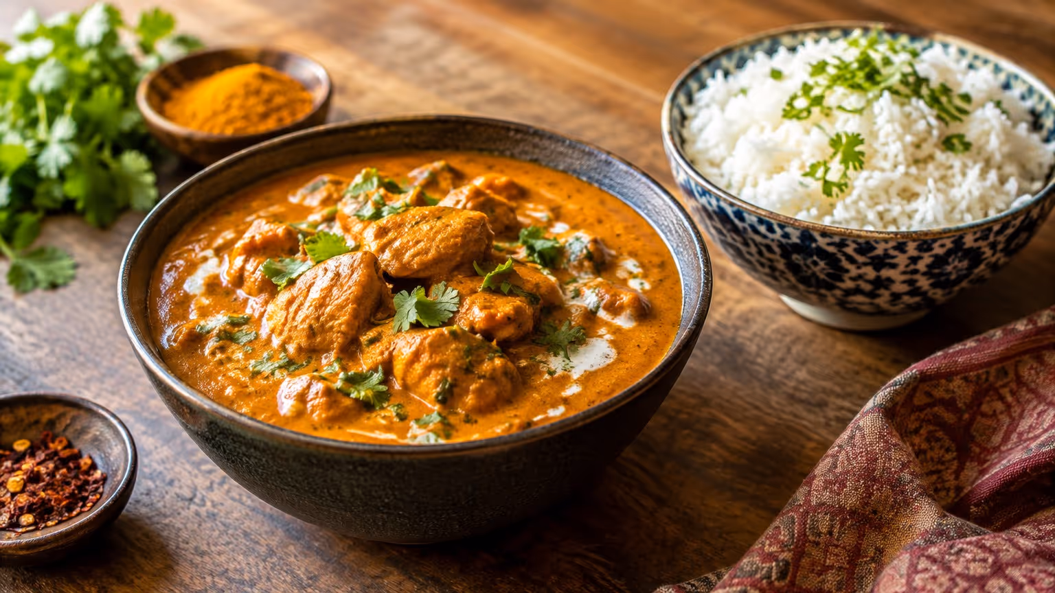 Curry indiano cremoso fácil de fazer em casa