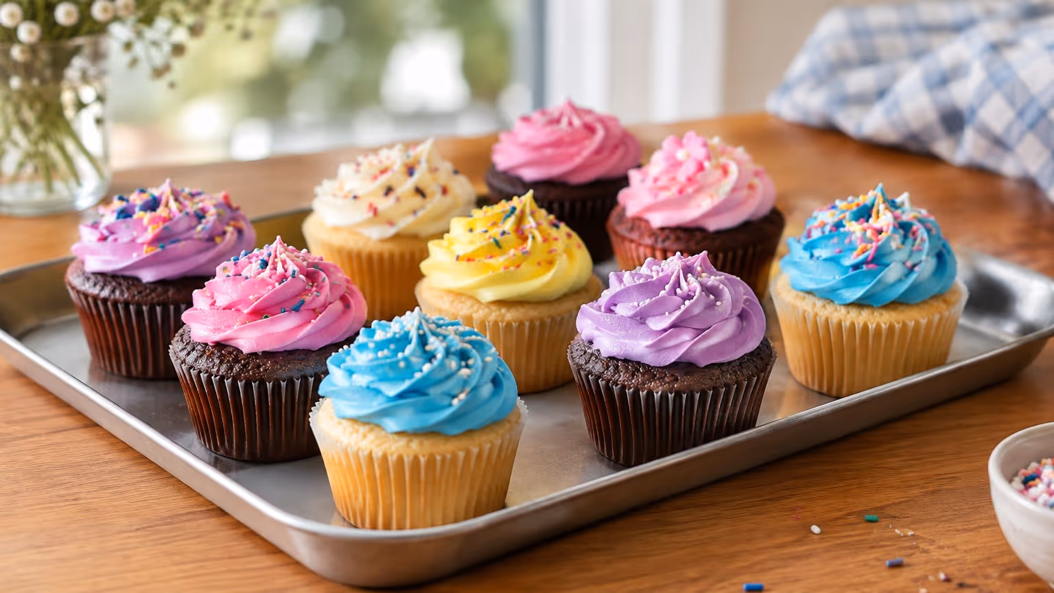 Cupcake decorado pra festa de aniversário