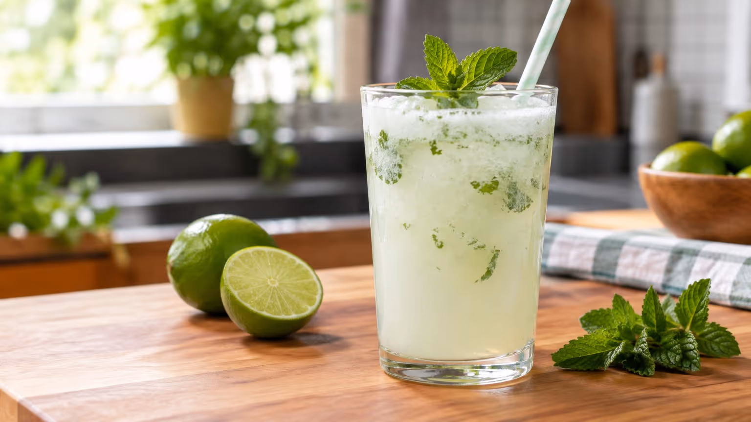 Limonada suíça refrescante pros dias quentes