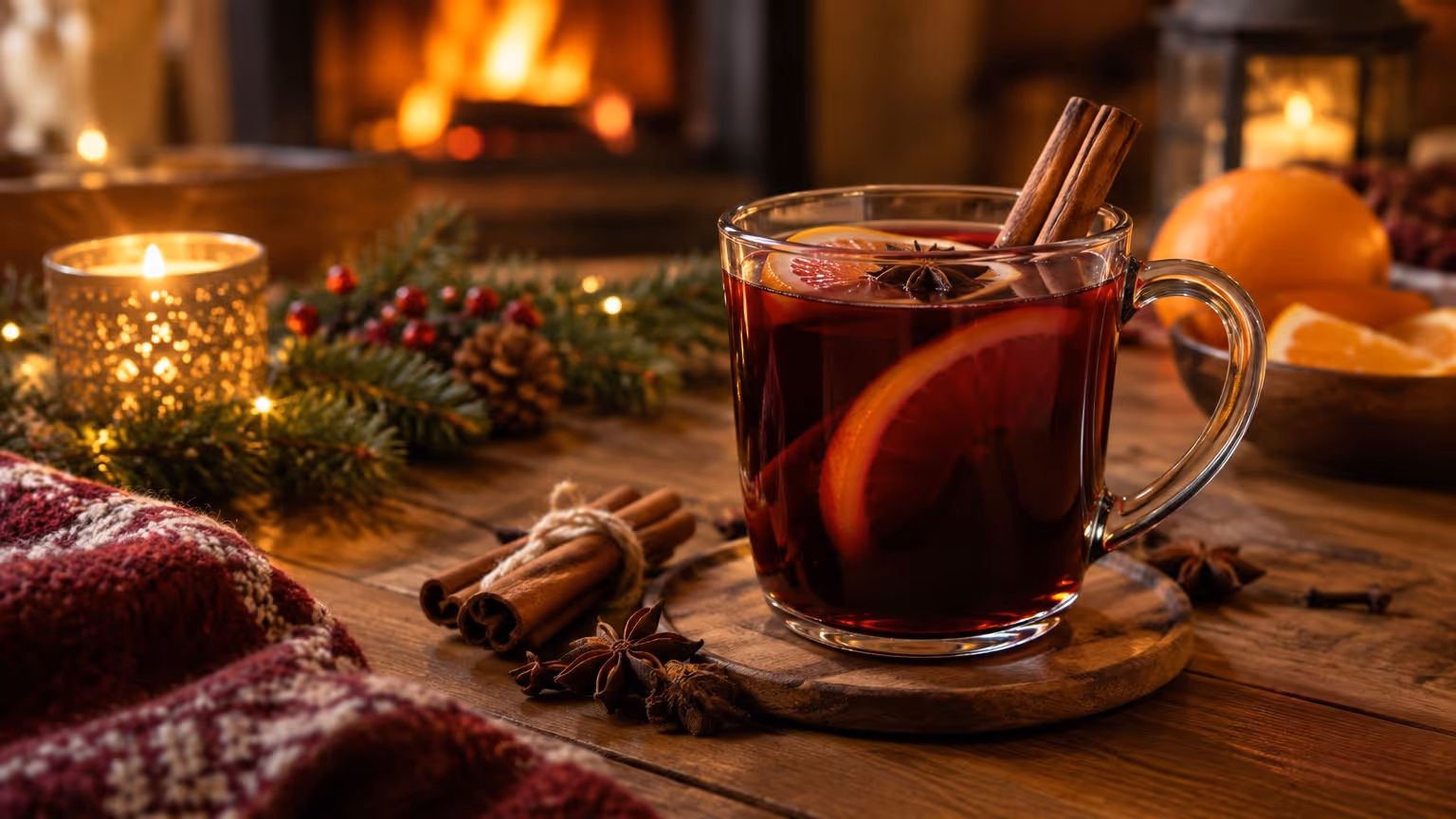 Vinho quente especiado pros dias frios