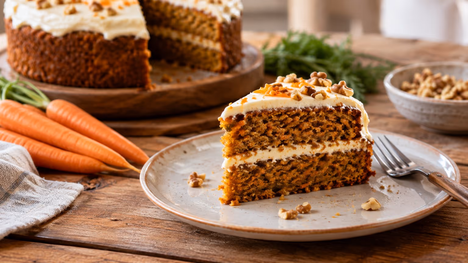 Bolo vegano de cenoura fofinho sem ovo